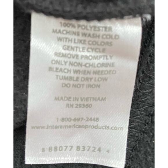 DIP Women’s Black & Gray Stripe 1/4 Zip Up Fleece Pullover, Size XS - Picture 9 of 10